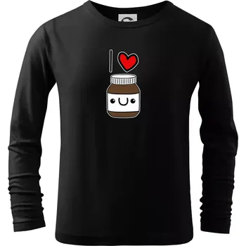 Chlapecké tričko I love nugeta - Triko dětské Long Sleeve - 122 cm/6 let ( Černá )