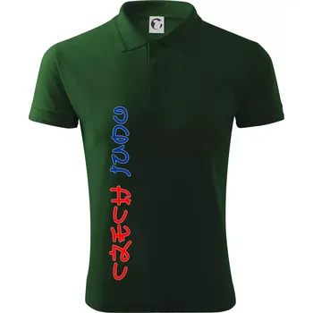 Pánská košile Judo Czech - Polokošile pánská Pique Polo 203 - 5XL ( Lahvově zelená )
