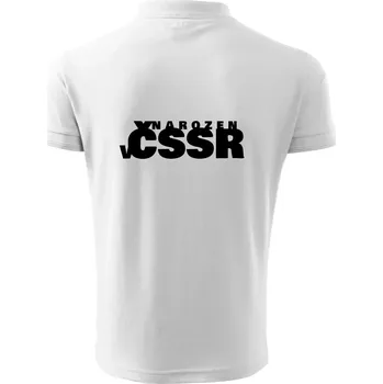 Pánská košile Nápis - Narozen v ČSSR - Polokošile pánská Pique Polo 203 - 5XL ( Bílá )