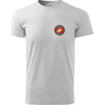 Pánské tričko United States Marine Corps barevné - Triko extra velké (5-8XL) - 6XL ( Světlešedý Melír )