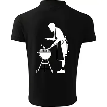 Pánská košile Grilování - Kuchař - Polokošile pánská Pique Polo 203 - XL ( Černá )