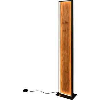 Stojací lampa Trio Leuchten 455510130 KALEA - Stmívatelná LED dřevěná stojací lampa, 35W, 3000K, výška 120cm (Stojací lampa se dřevem stmívatelná)