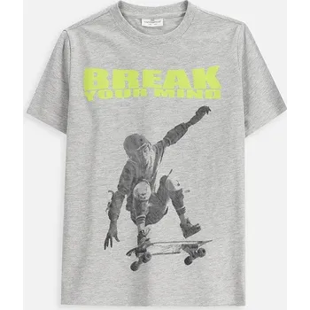 Chlapecké tričko Dětské tričko Coccodrillo šedá barva, s potiskem, EVERYDAY BOY A ZC5143233VBA 09X, vel. 152