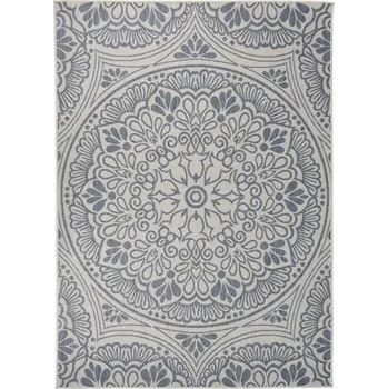 Koberec Koberec s plochou vazbou, 200x280 cm, modrý vzor