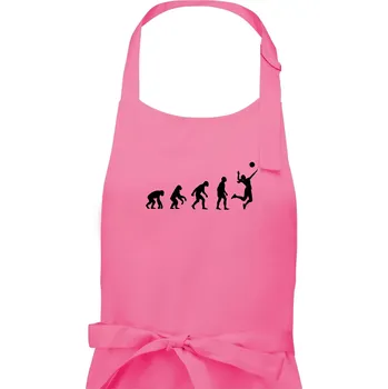 Kuchyňská zástěra Evoluce volejbal culík - Dámská zástěra na vaření - Univerzální velikost ( Růžová )