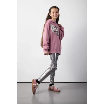 Dětské legíny Coccodrillo stříbrná barva, RAVE GIRL JUNIOR ZC5122101RGJ SLV, vel. 158