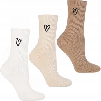 Dámské ponožky 3x ponožky dámské dlouhé ponožky vícebarevné teplé MORAJ 38-41