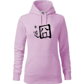 Dámská mikina Čínský symbol - smutný - Mikina dámská Cape s kapucí - S ( Orchid )
