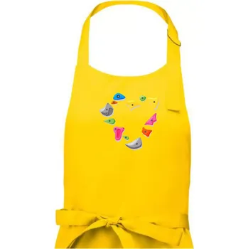 Kuchyňská zástěra Lezení na stěně - srdce - Dámská zástěra na vaření - Univerzální velikost ( Žlutá )