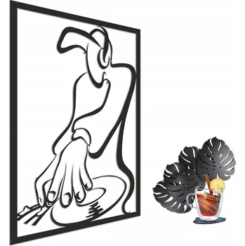 Obraz Ažurová dekorace na zeď obrazy panely pro pokoj DJ hudba 59x95