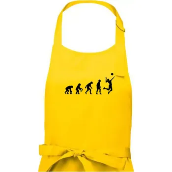 Kuchyňská zástěra Evoluce volejbal culík - Dámská zástěra na vaření - Univerzální velikost ( Žlutá )