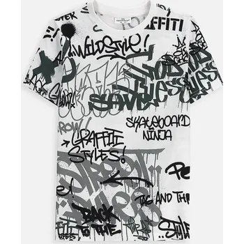 Chlapecké tričko Dětské bavlněné tričko Coccodrillo bílá barva, EVERYDAY BOY A ZC5143232VBA 00X, vel. 140