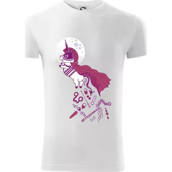 Pánské tričko Drsný jednorožec (Pecka design) - Viper FIT - Pánské zůžené tričko - 2XL ( Bílá )