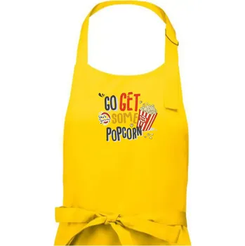 Kuchyňská zástěra Go get some popcorn - Pánská zástěra na vaření - Univerzální velikost ( Žlutá )