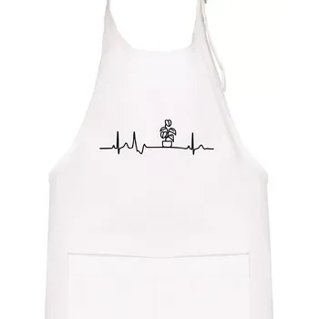 Kuchyňská zástěra EKG Filodendron - Dětská zástěra na vaření - Univerzální velikost ( Bílá )