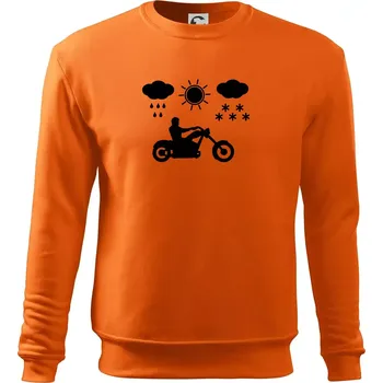 Pánská mikina Motorkář za každého počasí - chopper - Mikina Essential pánská - M ( Oranžová )