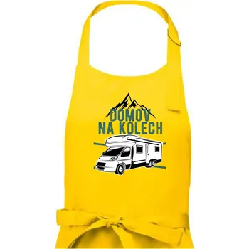 Kuchyňská zástěra Domov na kolech - Pánská zástěra na vaření - Univerzální velikost ( Žlutá )