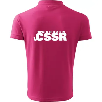 Pánská košile Nápis - Narozen v ČSSR - Polokošile pánská Pique Polo 203 - 4XL ( Purpurová )