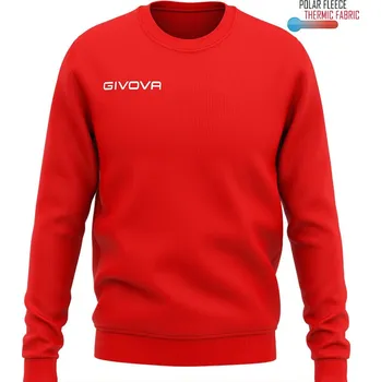 Pánská mikina Pánská/chlapecká sportovní mikina GIVOVA Crew Neck červená Velikost: S