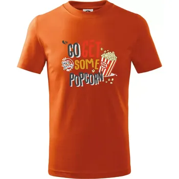 Chlapecké tričko Go get some popcorn - Tričko dětské bavlněné - 104-110cm / 3-4 roky ( Oranžová )