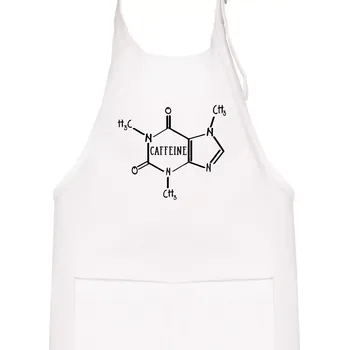 Kuchyňská zástěra Caffeine molekuly - Dětská zástěra na vaření - Univerzální velikost ( Bílá )