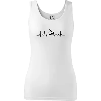 Dámské tričko Ekg horník - Dámské tílko - 2XL ( Bílá )