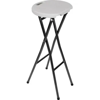 Barová židle Perel bar stool polyetylén, ocel bílá