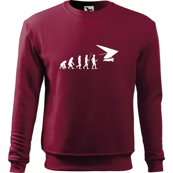 Pánská mikina Evoluce rogalo - Mikina Essential pánská - 3XL ( Garnet )