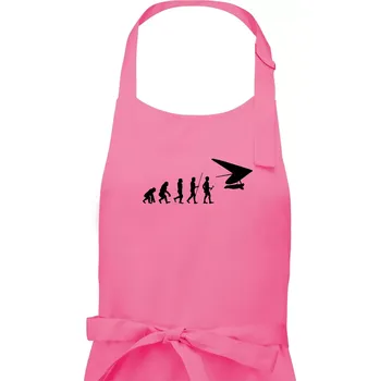 Kuchyňská zástěra Evoluce rogalo - Dámská zástěra na vaření - Univerzální velikost ( Růžová )