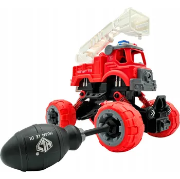 autíčko HASIČSKÉ AUTO K MONTÁŽI A DEMONTÁŽI S KOŠEM, NA PRUŽINÁCH