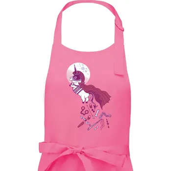 Kuchyňská zástěra Drsný jednorožec (Pecka design) - Pánská zástěra na vaření - Univerzální velikost ( Růžová )