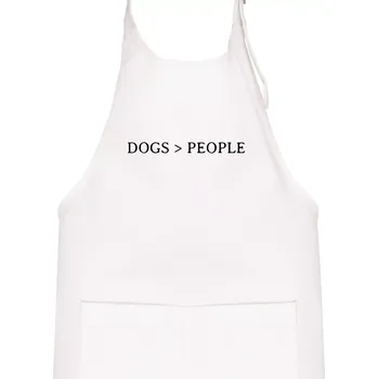 Kuchyňská zástěra Dogs > People - Dětská zástěra na vaření - Univerzální velikost ( Bílá )