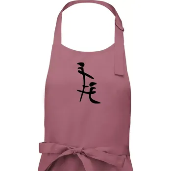 Kuchyňská zástěra Čínský znak - Dámská zástěra na vaření - Univerzální velikost ( Starorůžová )
