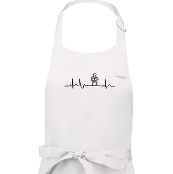 Kuchyňská zástěra EKG Filodendron - Dámská zástěra na vaření - Univerzální velikost ( Bílá )