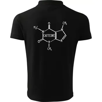 Pánská košile Caffeine molekuly - Polokošile pánská Pique Polo 203 - M ( Černá )