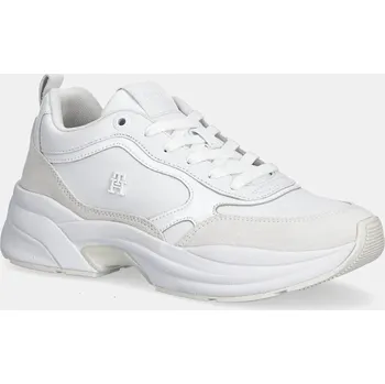Dámské tenisky Kožené tenisky Tommy Hilfiger TH CHUNKY RUNNER PATENT FW0FW08840 bílá 00X, EUR 37
