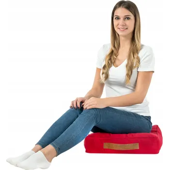 Taburet Kvadratický polštář PLUSZOVÝ taburet křeslo PERLOVÁ