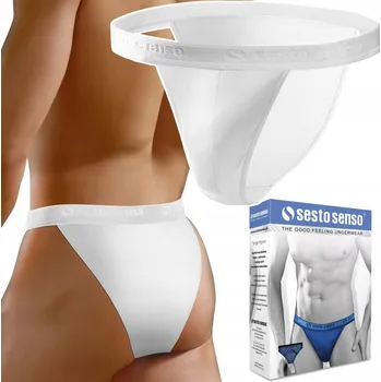 Slipy Pánské slipy TANGA SM04 moderní pohodlné Bílé M