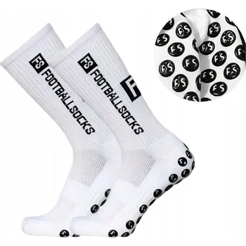 Fotbalové štulpny bílé protiskluzové univerzální velikost 38-45