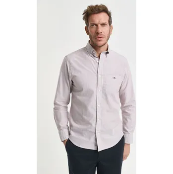 Pánská košile KOŠILE GANT REG CLASSIC OXFORD STRIPE SHIRT PLUMPED RED