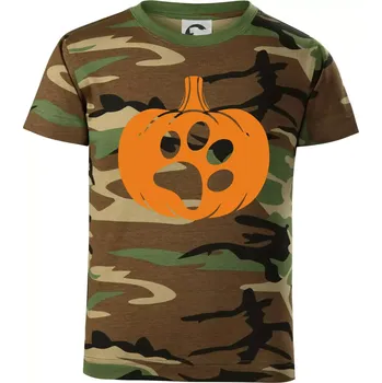 Chlapecké oblečení Dýně tlapka - Dětské maskáčové triko - 104-110cm / 3-4 roky ( Hnědý maskáč )