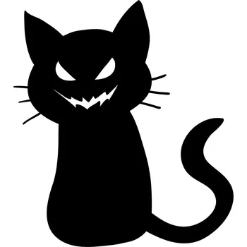 Samolepící dekorace Samolepka na stěnu – hororová kočka, 15 x 13 cm
