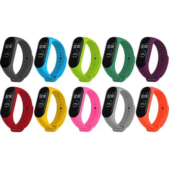 Řemínek na hodinky 10x ŘEMÍNEK ŘEMÍNEK PRO XIAOMI MI BAND 5 6 7 SILIKONOVÝ NÁRAMEK