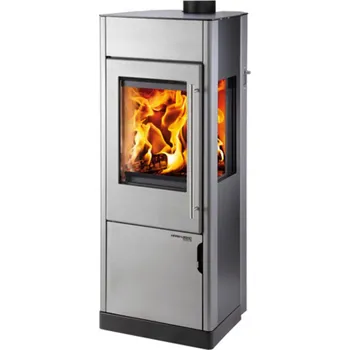 Haas + Sohn Kamna krbová Haas+Sohn Eiffel 3-stranné prosklenní, černá / šedá