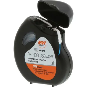 Zubní nit M+W Orthofloss Mint zubní vlákno 50ks