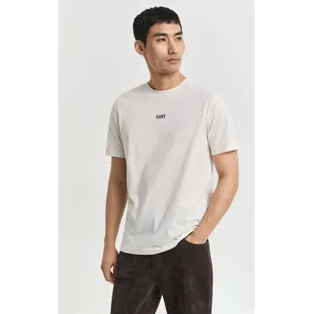 Oblečení a móda TRIČKO GANT SMALL GRAPHIC SS T-SHIRT CREAM