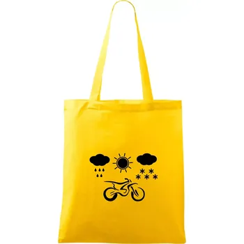 Motorkář za každého počasí - enduro - Taška bavlněná - 42 x 38 cm ( Žlutá )