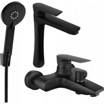 Vodovodní baterie Nástěnná vanová a sprchová baterie s jednou pákou Mexen Axel černá