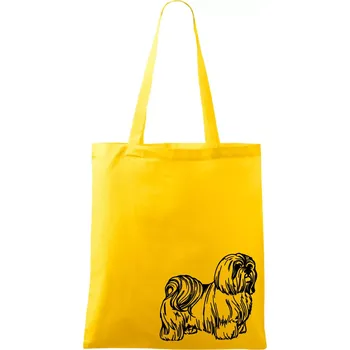 Shih-tzu - chlupatý - Taška bavlněná - 42 x 38 cm ( Žlutá )