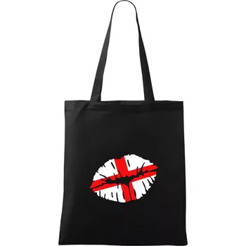 Nákupní taška England kiss - Taška bavlněná - 42 x 38 cm ( Černá )